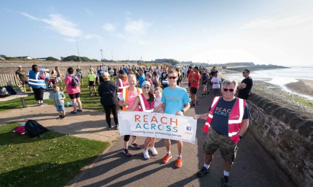 The Ramsay family led the Reach Across volunteer takeover of West Links parkrun. Image: Paul Reid