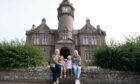 Edzell Toddler Group officials Claire Thomson (left) with son Lewis, 3, and Laura Robertson with daughter Ferne,3, outside Inglis Memorial Hall. Image: Paul Reid