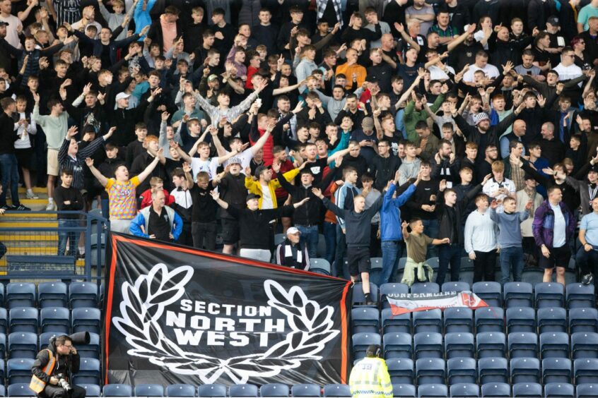 Dunfermline fans at Starks Park