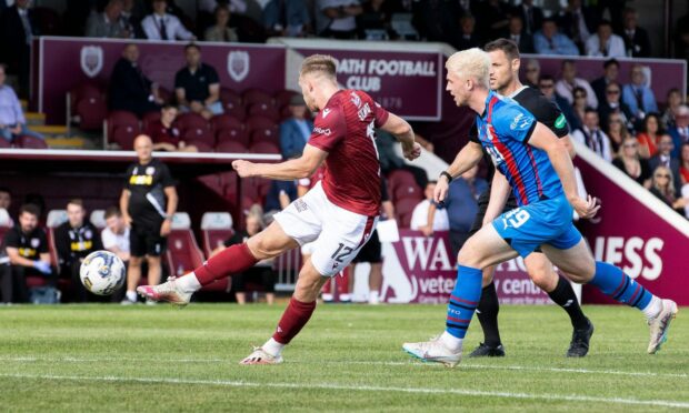 Scott Stewart netted a winner against Inverness. Image: SNS.