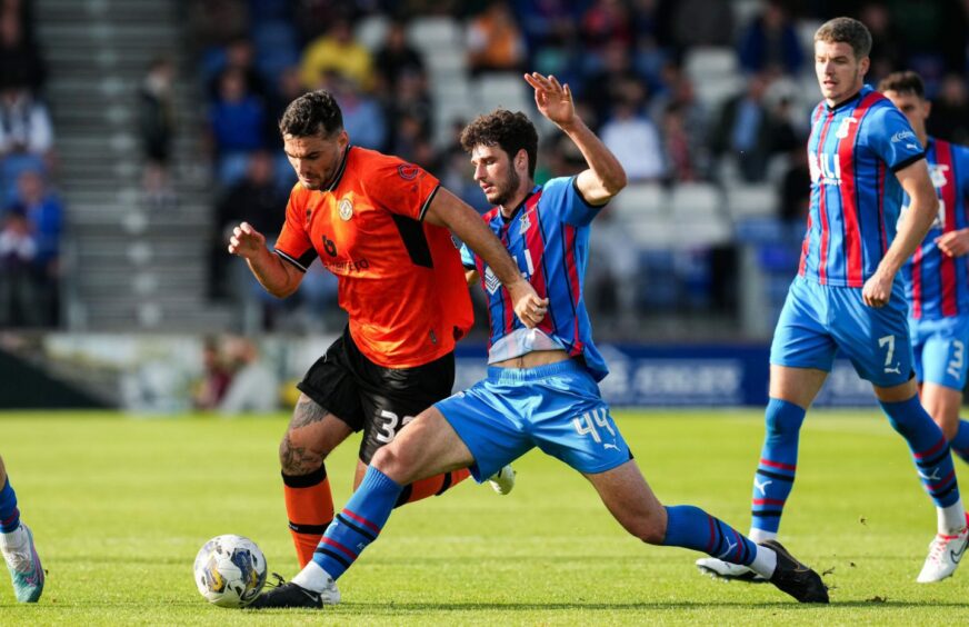 Tony Watt in full flow for Dundee United against Inverness