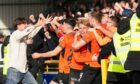 The wild celebrations that followed Dundee United's goal against Inverness