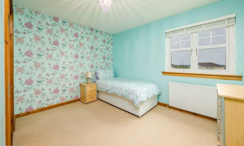 Bedroom of house in Dundee overlooking Ballumbie Golf Course.