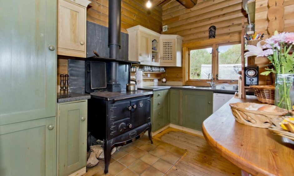 Kitchen in Norwood Lodge near Kirkmichael.