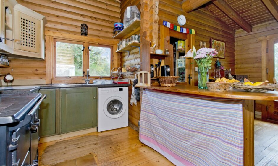 Kitchen in Norwood Lodge near Kirkmichael.
