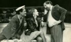 Robert Robertson, right, performing on stage at Dundee Rep in 1983’s Enter A Free Man. Image: DC Thomson.
