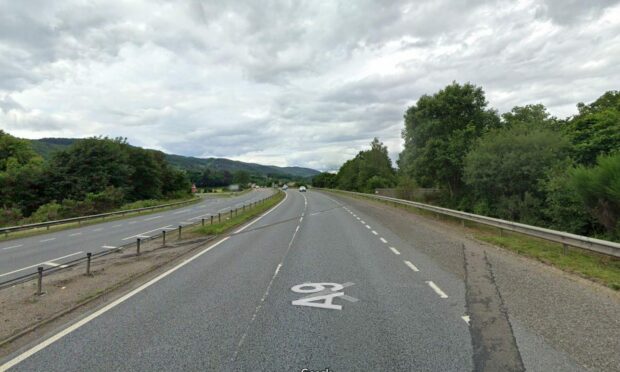 The roadworks affect the A9 south of Pitlochry.