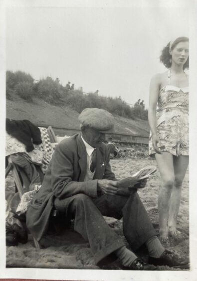 Great-grandfather of Becca Harvey, Arthur Beedie on Montrose Beach
