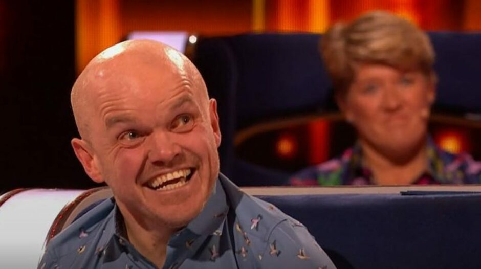 Fife dad Colin Brown, from Kirkcaldy, shows his joy after winning £92,000 on MIchael McIntyre's The Wheel