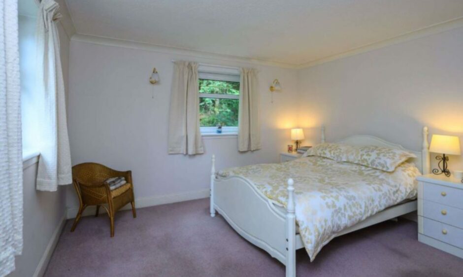 Bedroom at cottage at Belvedere House in Glenfarg.