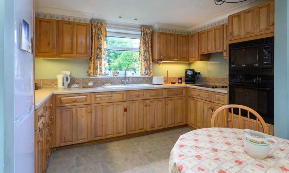 Kitchen in the cottage of Belvedere House in Glenfarg. 