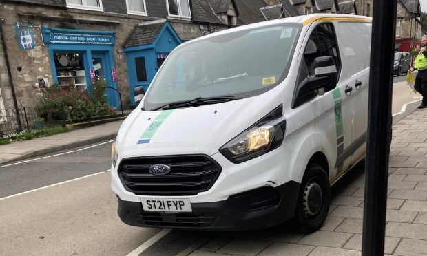 The council van parked in Pitlochry