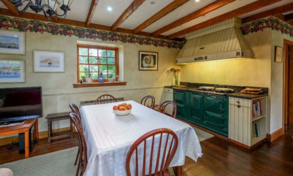 Dining kitchen at Belvedere House in Glenfarg.