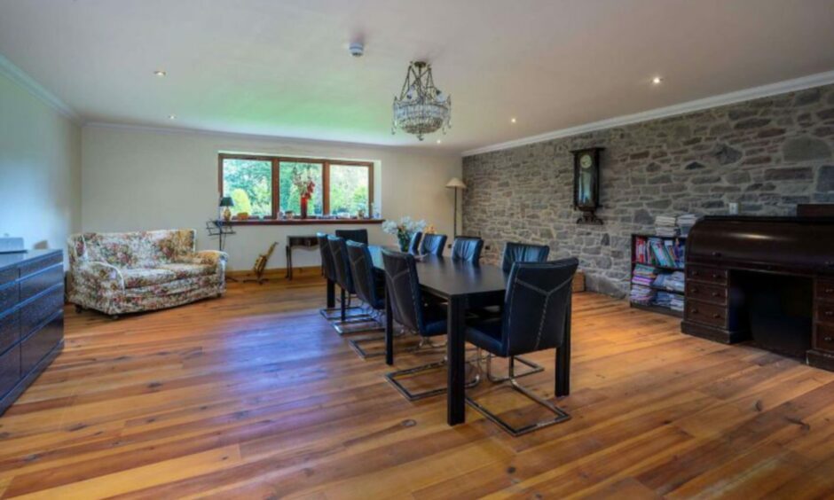 Dining room in Old Mill House, Errol.