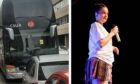 Anne-Marie laughs as tour bus is hit with parking ticket in Dundee