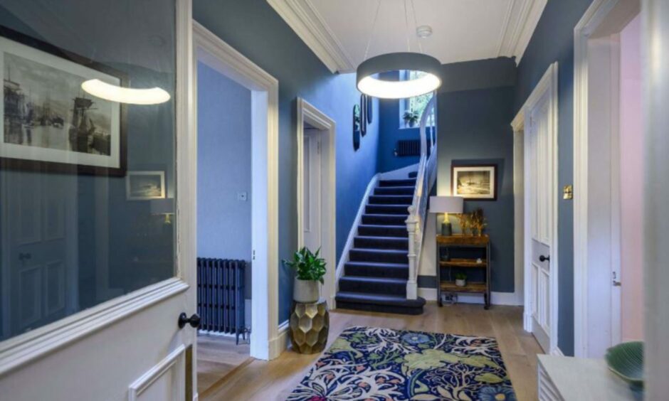 The modern hallway at Yorkhill in Crieff.