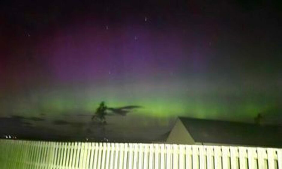 Northern Lights above Keillor Steadings in Perthshire