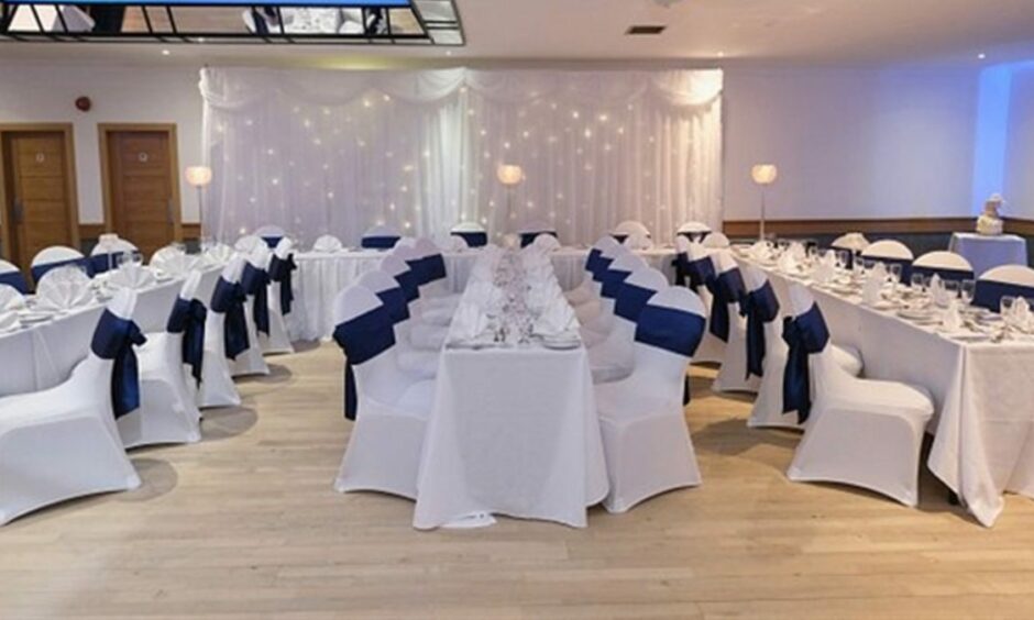 The function room at the Hillpark Hotel in Rosyth. Image: Drysdale &amp; Company.