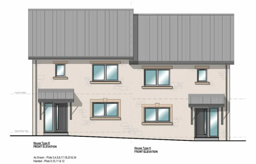 Drawings new homes set to be built on the old Whitfield Primary School site in Dundee