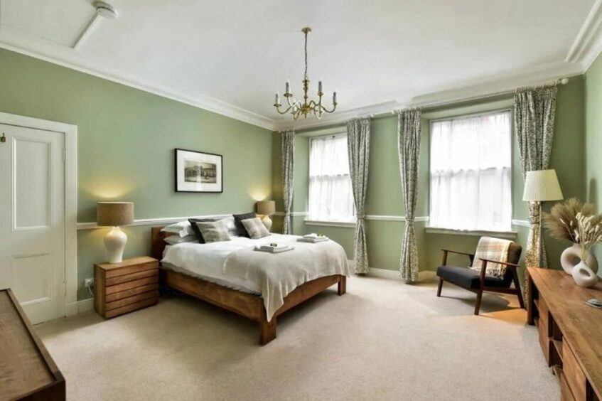 The mater bedroom at the St Andrews property 