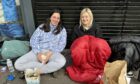 Fans Lauryn Christie and Elspeth Baldwin camped outside Fat Sam's on Friday to see Anne-Marie