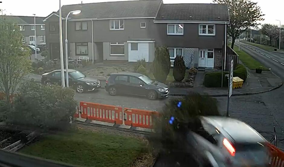 CCTV of the Rosyth crash.