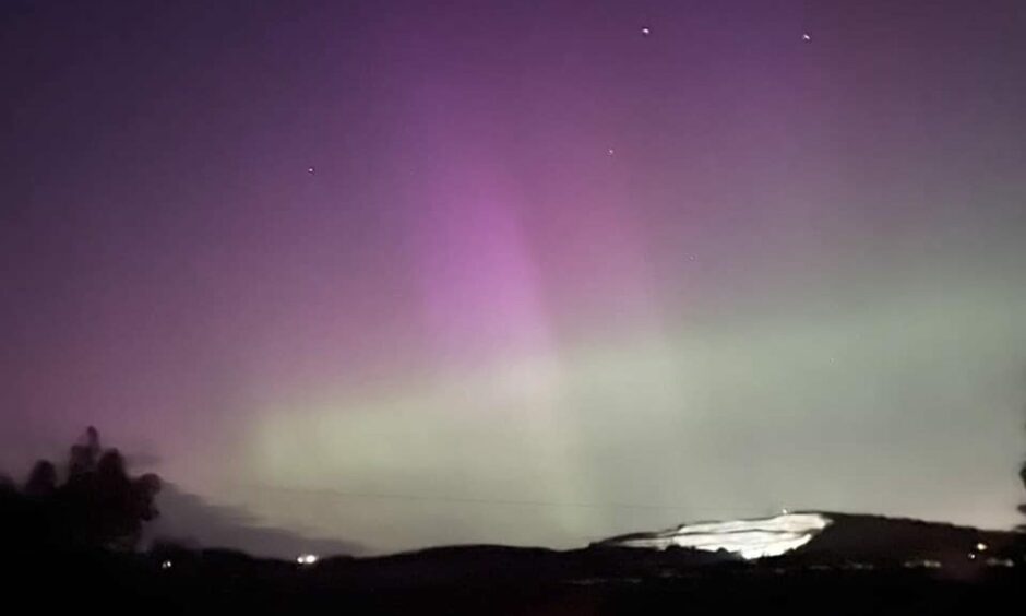 Northern Lights above Balmullo Quarry.