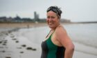 "Addicted" wild swimmer Holly Wilde at the beach at East Sands. Image: Kim Cessford / DC Thomson