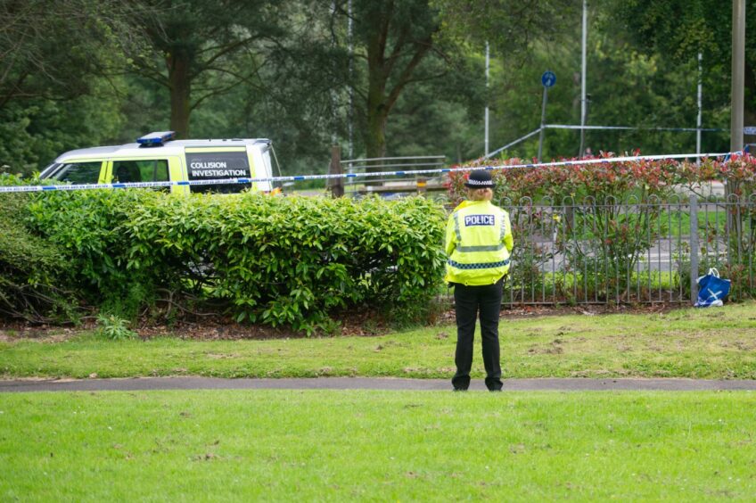 Police at the Taggerty crash site