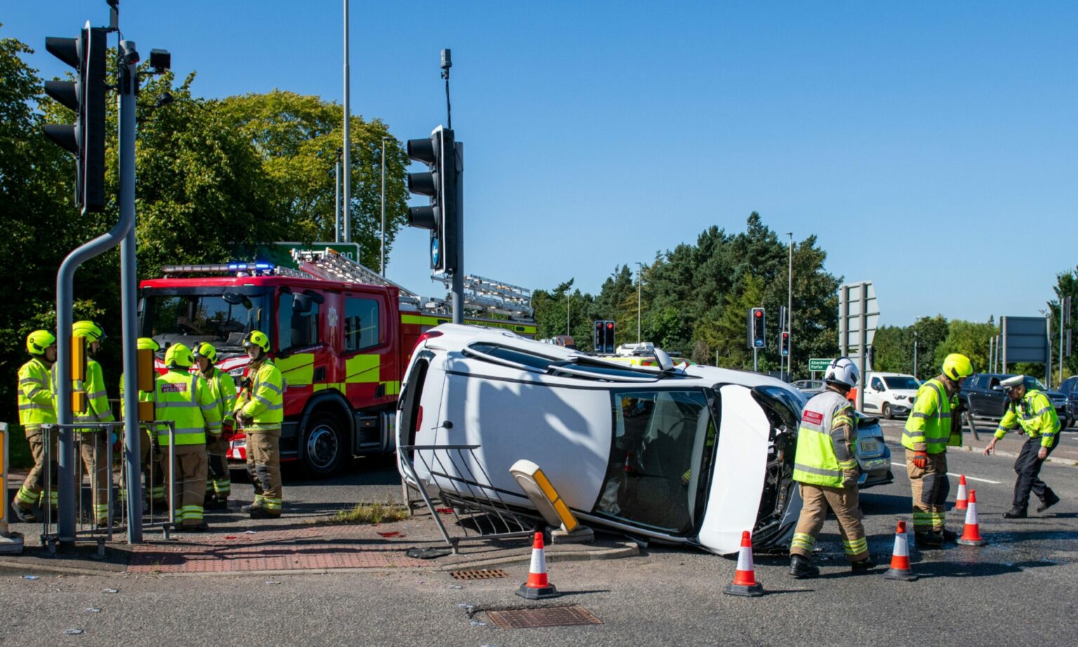 Forfar Road Woman reported after crash on Kingsway and Forfar Road, Dundee
