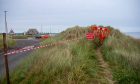 A hole in the sea defences has closed a Montrose coastal path