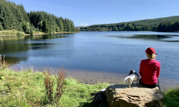 Taking in the views at Loch Kennard.