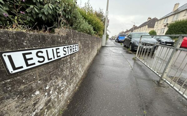 Leslie Street in Kirkcaldy where two fire crews were called to tackle a fire at a house.