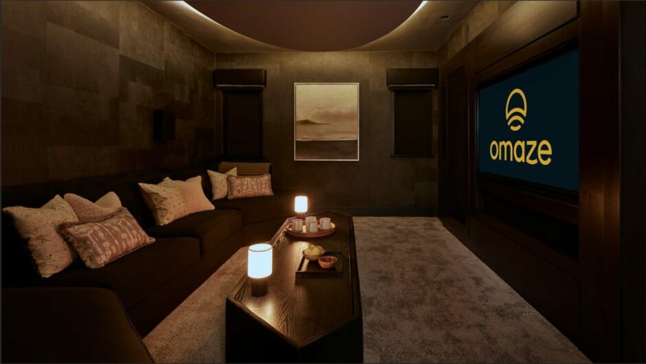 The cinema room of the Gleneagles house, which is top prize in the Omaze Scotland draw