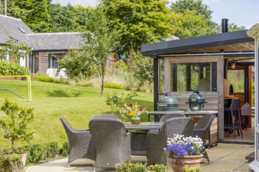 Outdoor kitchen at Yorkhill in Crieff.