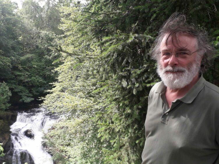 Paul Ramsay at the Reekie Linn waterfall. 