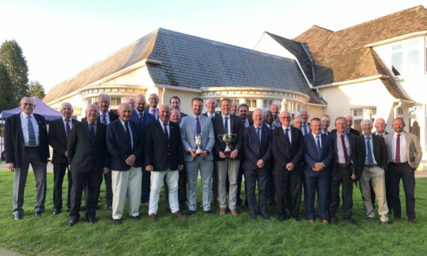 Participants in Cupar Golf Club's 150th anniversary Peri Cup held in Blairgowrie. Image: Cupar Golf Club