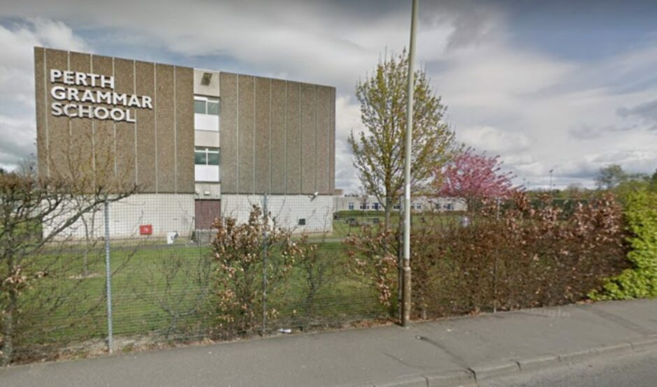 Perth Grammar exterior - a 1970s style concrete building