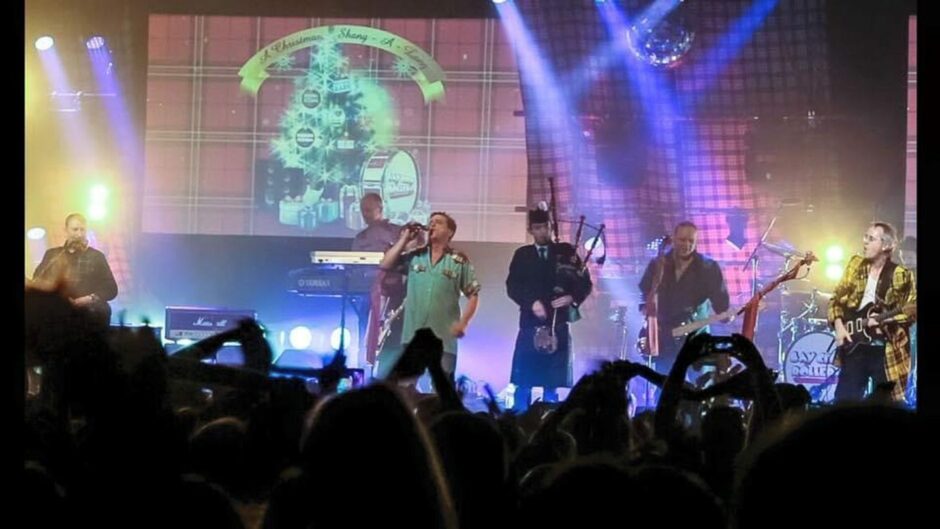 Craig Weir onstage with the Bay City Rollers at The Barrowlands, Glasgow, in 2016.
