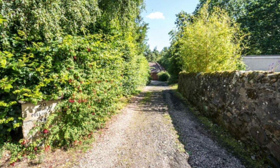 Private path at former flour mill in Lundin Links.