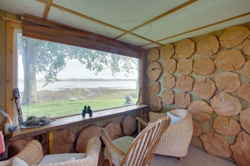 The hide is perfect for taking in the stunning views at the Montrose house