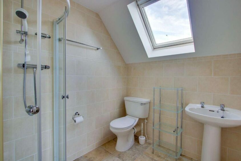 The en-suite shower room at the Angus home 