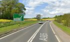 Three-car crash on the A985 near Rosyth