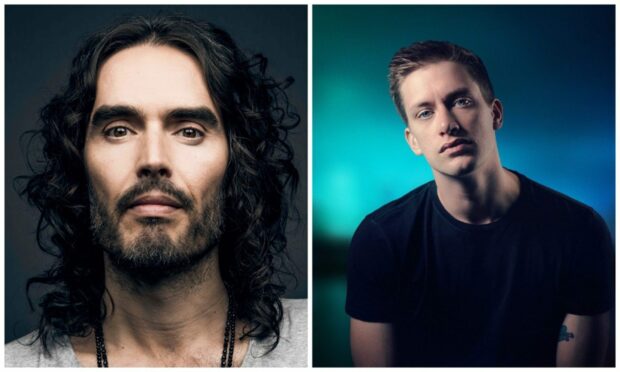 Russell Brand and Daniel Sloss.