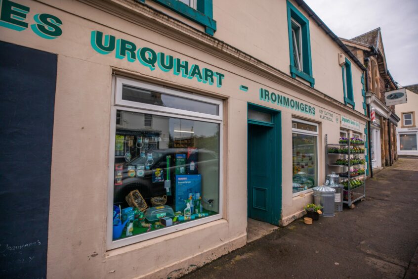 James Urquhart ironmongers shop on Auchterarder High Street.