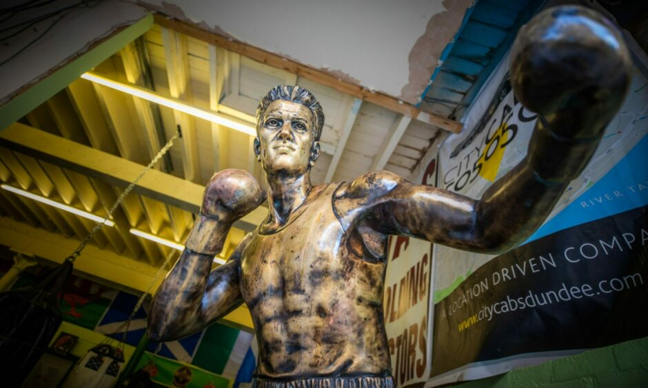 The Dick McTaggart statue packs a punch. Image: Steve MacDougall/DC Thomson.