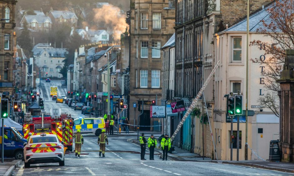 Aftermath of New County Hotel fire in Perth on January 2 2023.