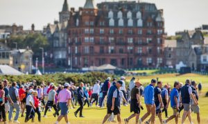 Crowds at the Old Course in St Andrews.