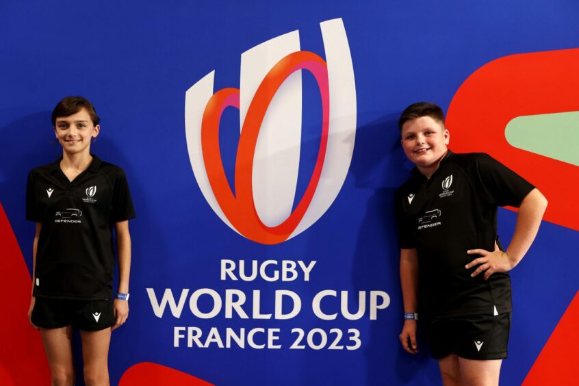 Angus boy lead Scotland out in their Rugby World Cup match in Nice