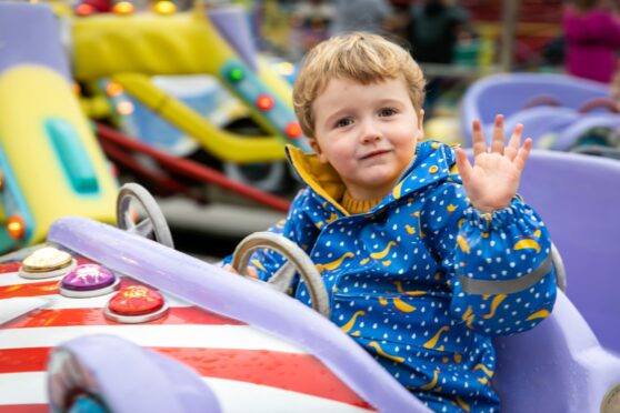 Arthur Stephenson (3) enjoying the rides. Image: Steve Brown/DC Thomson